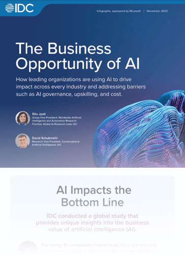 the business opportunity of AI infographic cover