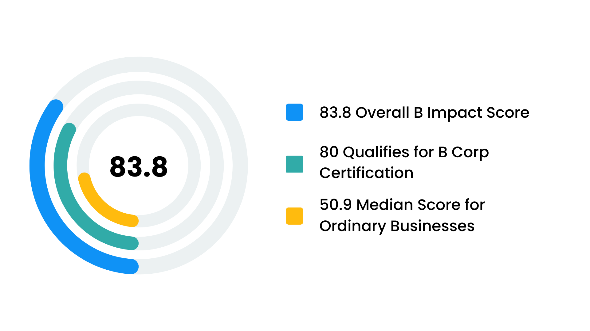 ProServeIT B Corp Assessment score