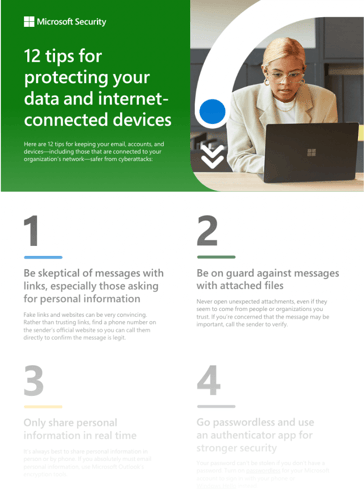 12 tips for protecting your data and internet-connected devices infographic cover