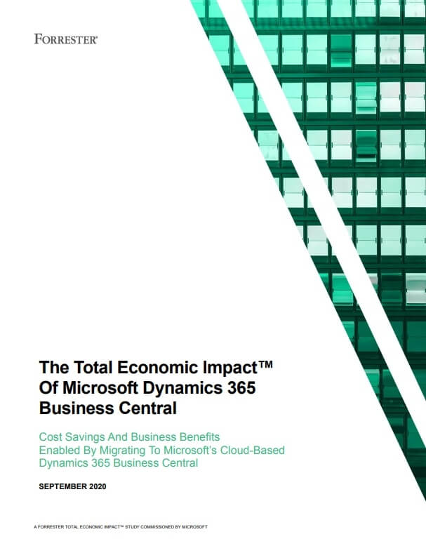 Microsoft Dynamics 365 Business Central Total Economic Impact Dynamics Report