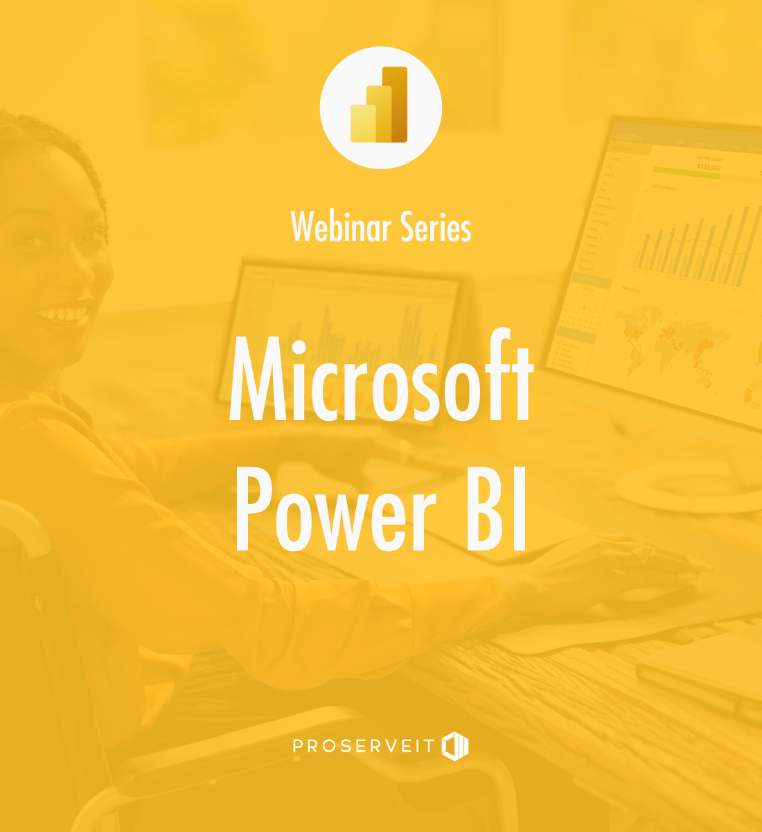 Microsoft Power BI webinar series cover page