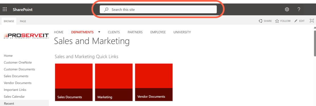 SharePoint Tutorial Tip: Searching for a Document