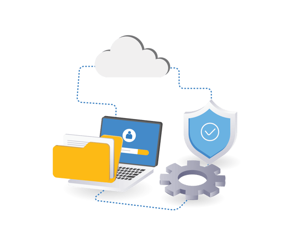 illustration of a cloud data system