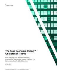 Total Economic Impact of Microsoft Teams Report Cover Page